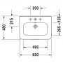 Duravit DuraStyle Раковина 65х48 см, 3 отв., цвет: белый