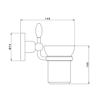 Nicolazzi Liberty Стакан подвесной, цвет: золото