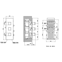 Gessi Eleganza Встраиваемый термостатический смеситель, подключение на 3/4”, с 2мя независимыми выходами, внешняя часть, цвет: хром