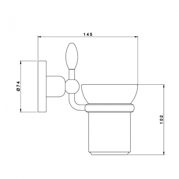 Nicolazzi Liberty Стакан подвесной, цвет: хром