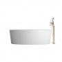 Devon&Devon Dove Ванна отдельностоящая 170,5х52,8х84,6 см, из WHITE TEC PLUS, с донным клапаном с крышкой из WHITE TEC