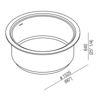 Agape In-Out Ванна отдельностоящая d152.5x64 см, круглая