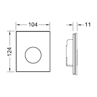 TECEloop Urinal, Панель смыва для писсуара, цвет: зеленый/белый