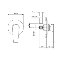 Nicolazzi Jungfrau Смеситель для душа встраиваемый, цвет: хром