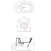 Artceram JAZZ Биде подвесное 54x36см c креплением, с 1 отв под смеситель., цвет: белый матовый