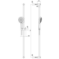 Gattoni Icarus Душевая стойка с лейкой и шлангом, цвет: хром