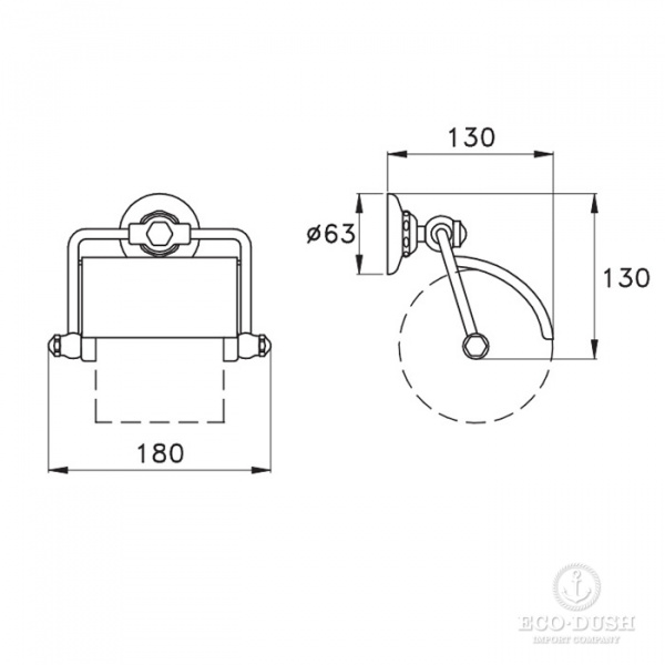 Stella Italica Держатель туалетной бумаги подвесной с деревянным роликом 1032 цвет: хром