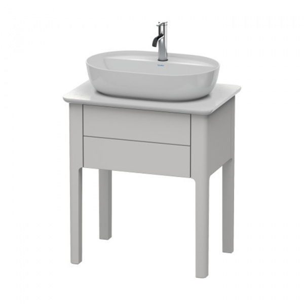 Duravit Luv База напольная, с 1 выдв. ящиком, каменной столешницей и раковиной, 743x688x450, цвет: скандинавско белый шелковисто-матовый