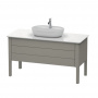 Duravit Luv База напольная, с 2 выдв. ящиками, каменной столешницей и раковиной, 743x1388x570, цвет: каменно-серый шелковисто-матовый