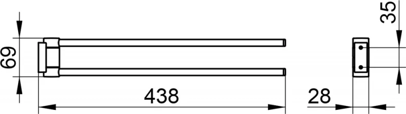 Полотенцедержатель Keuco Plan 14918 хром