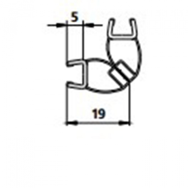 Kermi Магнитный профиль 200см., для двери откр.наружу (1235) 1шт