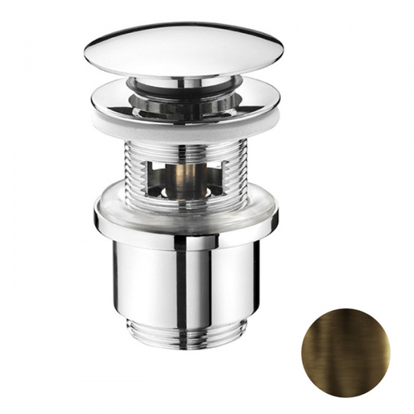 Nicolazzi Complementi Сливной донный клапан 1”1/4 “clic-clac, цвет: тёмная бронза