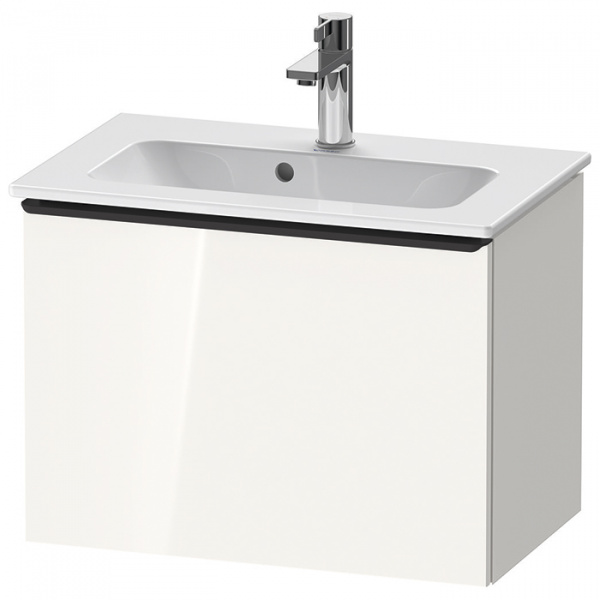 Duravit D-Neo Тумбочка подвесная Compact 44x61x37.2 см, раковина, 1 ящик, цвет: белый высокоглянцевый