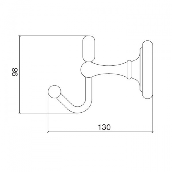 Sbordoni Calla Крючок для полотенца, подвесной, цвет: бронза