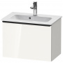 Duravit D-Neo Тумбочка подвесная Compact 44x61x37.2 см, раковина, 1 ящик, цвет: белый высокоглянцевый