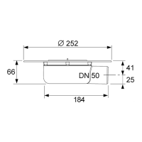 TECE Сифон горизонтальный DN 50 для террас и балконов