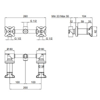 Antonio Lupi Timbro Встроенный смеситель для душа, на 2 отв., цвет: хром