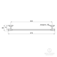 Stella Eccelsa Полотенцедержатель подвесной 60 см 602/60 цвет: хром