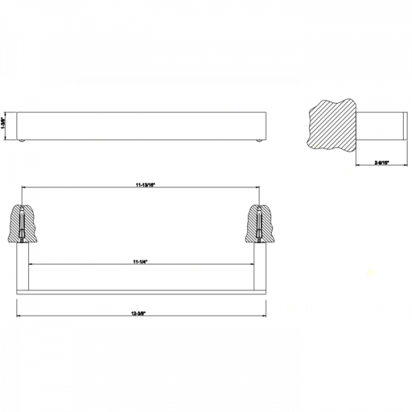 Gessi Rettangolo Полотенцедержатель 30см, подвесной, цвет: хром
