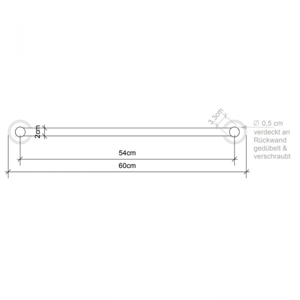 Decor Walther Classic HTE60 Полотенцедержатель 60см, подвесной, цвет: никель полированный