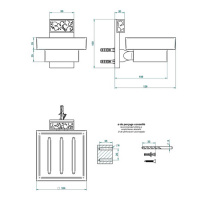 THG GinkgoМыльница стеклянная, подвесная, цвет: полированное золото