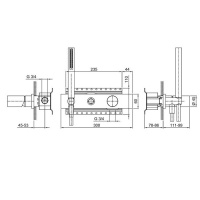 Fantini Milano Встраиваемый смеситель для душа, цвет: матовая натуральная сталь