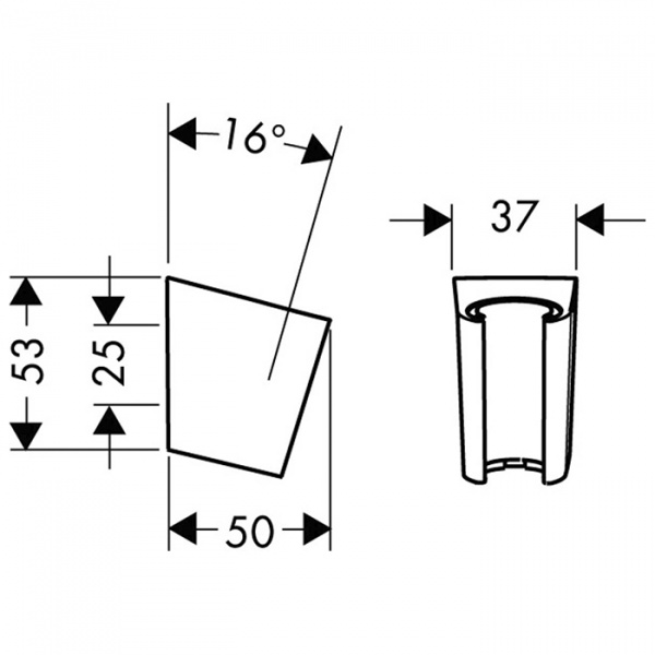 Hansgrohe Porter S Держатель ручного душа, настенный, цвет: шлифованная бронза
