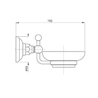 Nicolazzi Classica Lusso Мыльница подвесная с кристаллом, цвет: золото