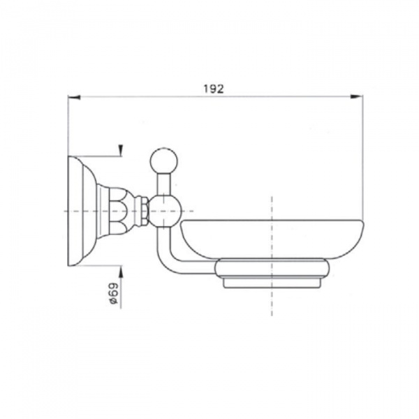 Nicolazzi Classica Lusso Мыльница подвесная с кристаллом, цвет: золото