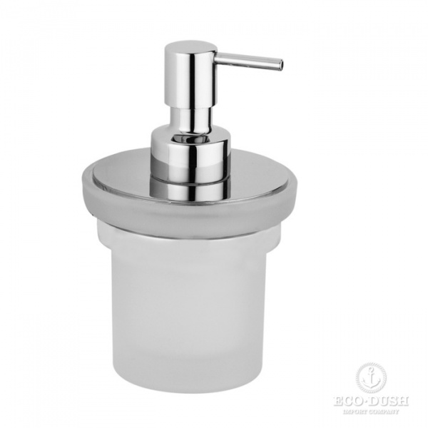 Stella Lucilla Дозатор для мыла стекло матовое D020, настольный, цвет: хром