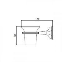 Sbordoni Deco Стакан с держателем, подвесной, керамика/хром