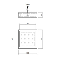 Antonio Lupi Fuorimeteo Внешний верхний душ, 35х35см, цвет: белый