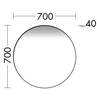 Burgbad Coco Зеркало с подсветкой 70x70 см, управление светом холодный/тёплый белый