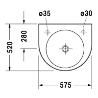 Duravit Architec Раковина 57.5x52 см, 1 отв., цвет: белый