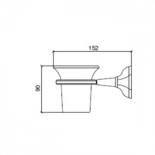 Sbordoni Deco Стакан с держателем, подвесной, керамика/хром