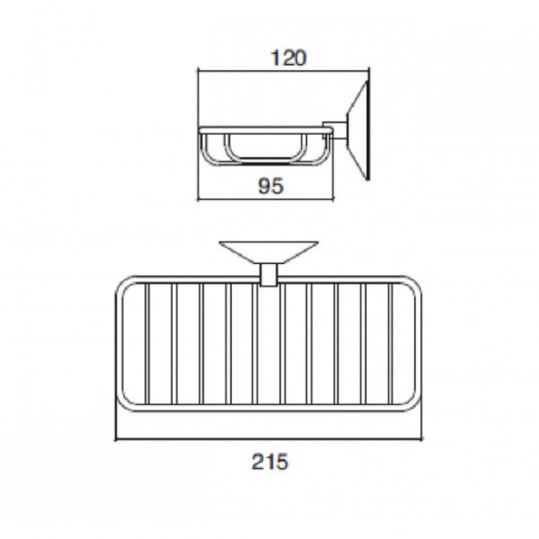 Sbordoni Flora Мыльница-решетка для ванны /душа, подвесная, цвет: бронза