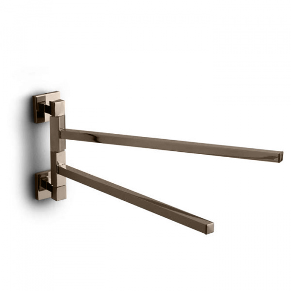 Bertocci Settecento Полотенцедержатель двойной 37 см, подвесной, цвет: nichel mat