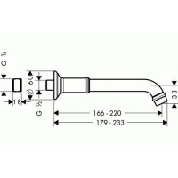 AXOR Montreux, Излив на ванну, цвет: хром