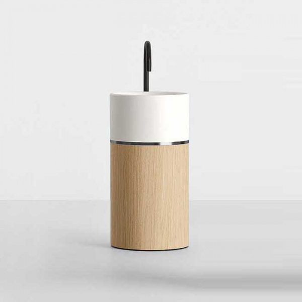 NOORTH milldue edition ROMA I Раковина 45х88 см, без отв., напольная, без перелива, с донным клапаном, цоколь Ardesia, цвет: Platino/Bianco opaco