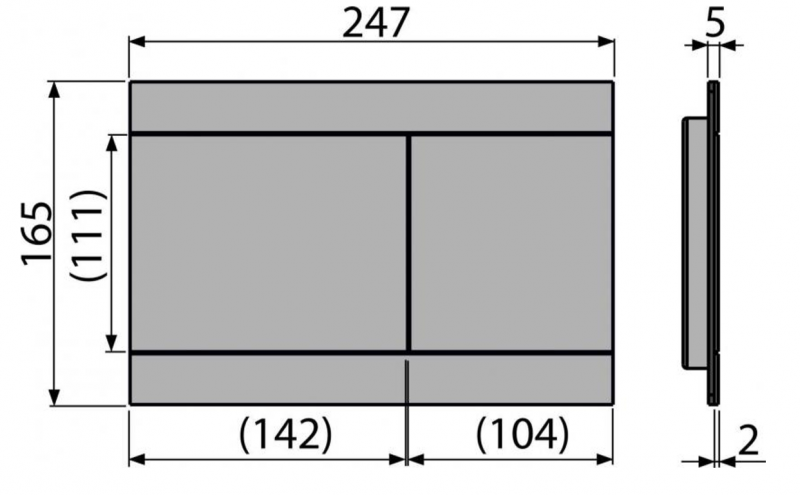 Кнопка управления для скрытых систем инсталляции, латунь, арт.FUN-BRASS