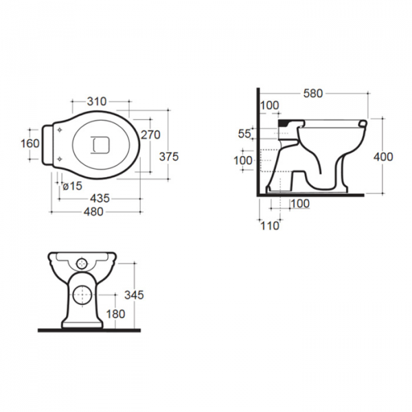 Globo Paestum Унитаз напольный 58х37,5см, слив универсальный, цвет: белый, СИДЕНЬЕ НА ВЫБОР