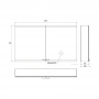EMCO Evo Зеркальный шкаф 120xh70см с подсветкой, навесной, 2 двери, 2 полки, розетка, цвет: черный