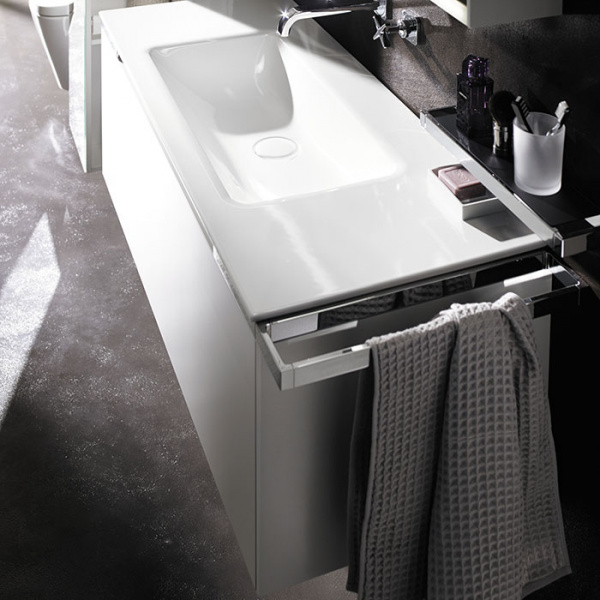 Burgbad Yso Комплект подвесной мебели 129.5x49x45 см, цвет: белый матовый