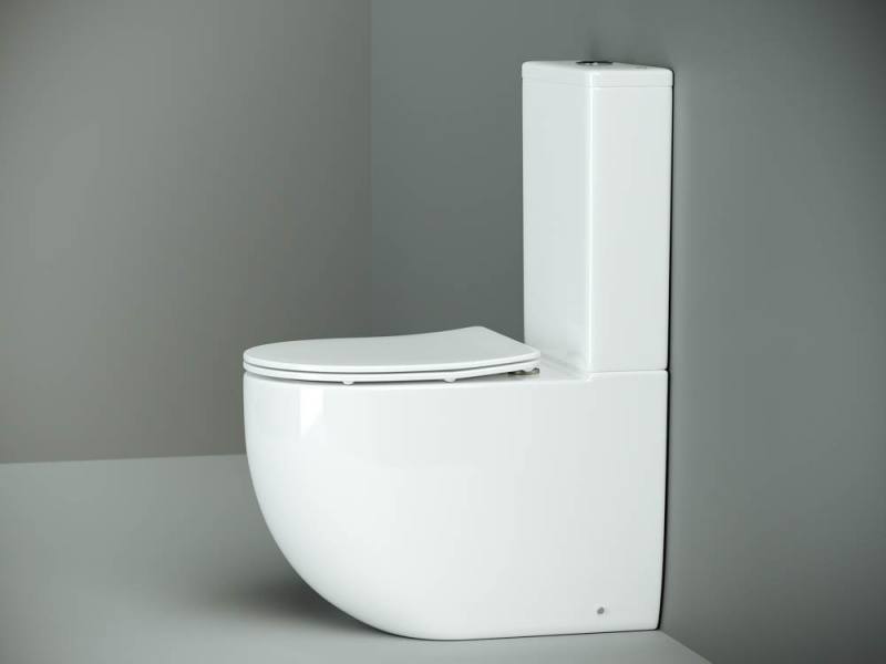 Напольный пристенный унитаз Metropol Rimless Ceramica Nova белый CN4001