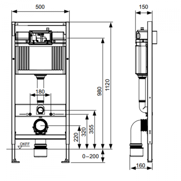TECEbase 2.0 Комплект 5 в 1, унитаз TECE V04, инсталяция для подвесного унитаза, клавиша смыва TECEbase белая, крепеж для монтажа, звукоизоляция