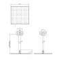 Gessi Rettangolo Верхний душ для потолочного крепления 300x300мм, высота от 115 до 1865мм, цвет: Black XL