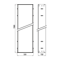 EMCO Asis Монтажная рама 32x158.4см., для встраиваемых модулей 300 и 2.0