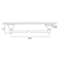 Fima Carlo Frattini Style Полотенцедержатель 40см, подвесной, цвет: хром
