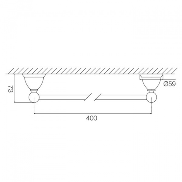 Fima Carlo Frattini Style Полотенцедержатель 40см, подвесной, цвет: хром