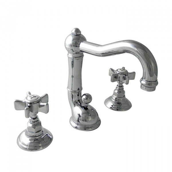 Nicolazzi Dames Anglaises Смеситель для раковины на 3 отверстия, с донным клапаном, поворотный излив: 165мм, цвет: хром